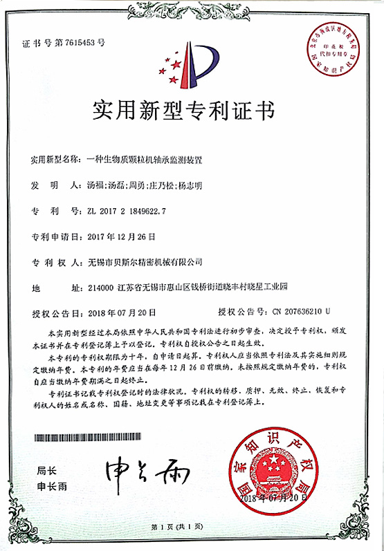 一种生物质小蝌蚪网站视频轴承监测装置